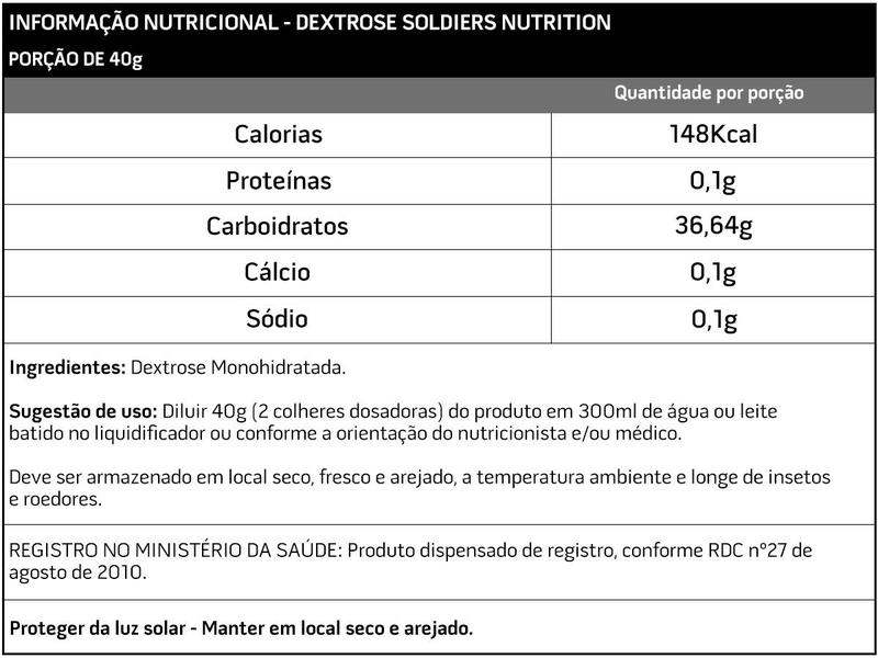 Imagem de Kit: Whey Protein Concentrado 1kg + Creatina 500g Monohidratada + Dextrose 1kg - 100% Importado - Soldiers Nutrition