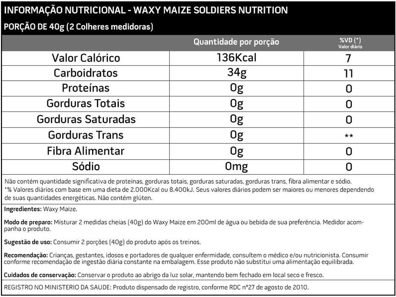 Imagem de Kit: Whey Protein Concentrado 1Kg + Waxy Maize 2Kg - Soldiers Nutrition