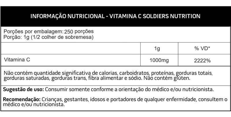 Imagem de Kit: Whey Protein Concentrado 3Kg + Vitamina C Em Pó 250g - 100% Importado - Soldiers Nutrition