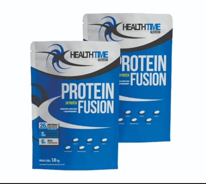 Kit Whey Protein Fusion 3w - 2x1,8kg (3,6kg). - HEALTH TIME Imagem de Kit Whey Protein Fusion 3w - 2x1,8kg (3,6kg).