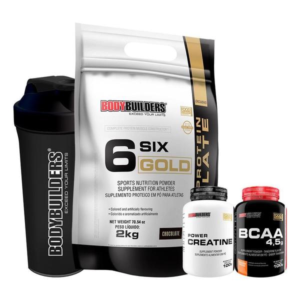 Imagem de Kit Whey Protein Isolado Six Gold 2 Kg