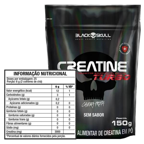 Imagem de Kit Whey Protein Turbo + Creatina Black Skull+ Coqueteleira 