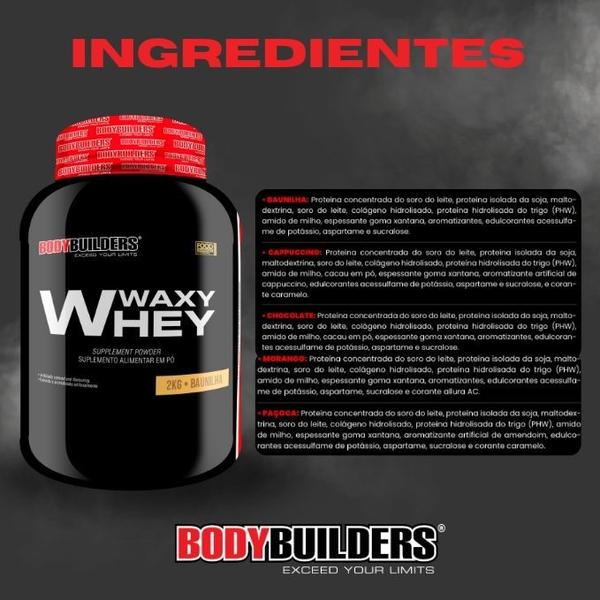 Imagem de Kit Whey Protein Waxy Whey Pote 2kg + BCAA 4,5 100g + Power Creatina 100g + Coqueteleira 600ml - Kit para Ganho de Massa Muscular e Força- 