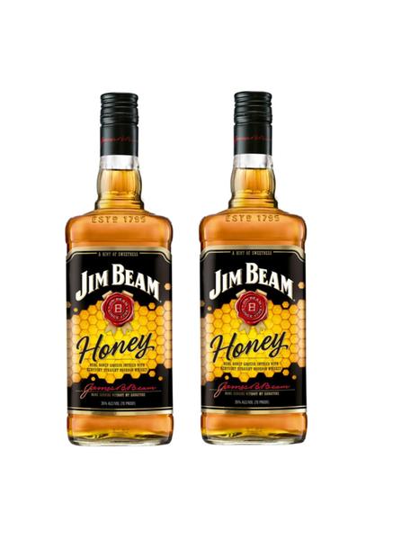 Imagem de Kit Whiskey Jim Beam Honey 1000ml 2 unidades