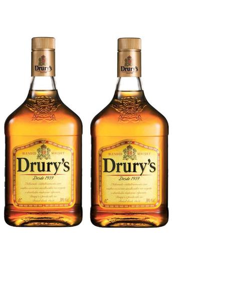 Imagem de Kit Whisky Drury's Blended 1l 2 unidades