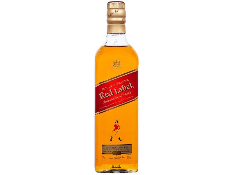 Kit Whisky Johnnie Walker Red Label Escocês - 750ml + Energético Red Bull Zero 250ml 4 Unidades Imagem de Kit Whisky Johnnie Walker Red Label Escocês