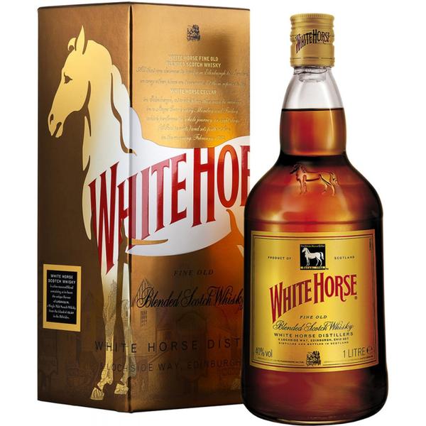 Imagem de Kit Whisky White Horse Blended 1L - Cavalo Branco 2 unidades