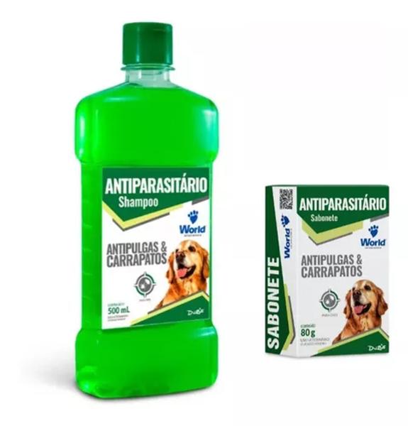 Imagem de Kit Wold Coleira Confront Deltametria 25g + Shampoo e sabonete Dugs