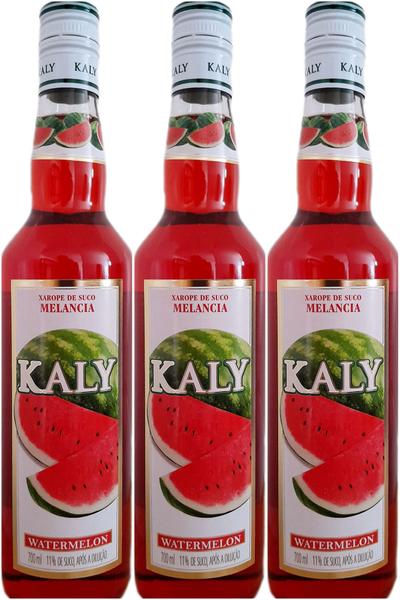 Imagem de Kit Xarope Kaly De Melancia - Watermelon 700ml 3 unidades