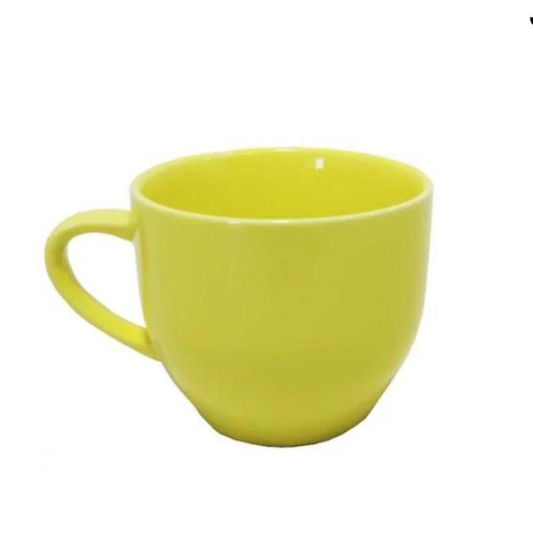 Imagem de Kit Xícaras em Porcelana Amarelo 95ml Jogo de Chá e Café