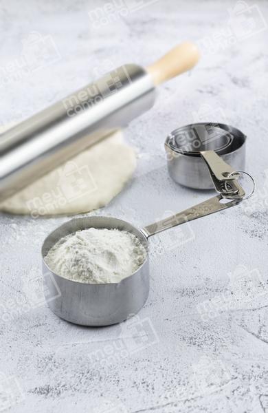 Imagem de Kit Xícaras Medidoras Em Aço Inoxidável Uso Culinário Especiarias Farinhas Confeitaria Utensílio de Cozinha