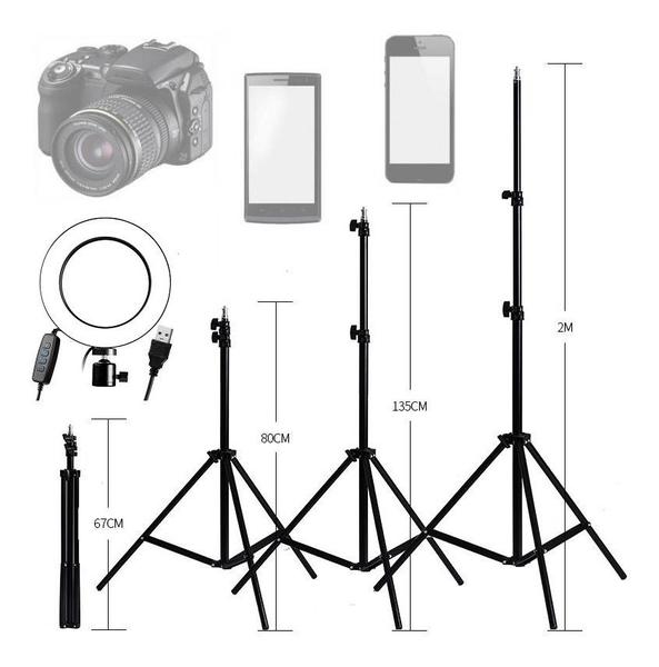 Kit Youtuber Microfone Mesa Tripé Iluminador Ring Light Anel - Leffa Shop Imagem de Kit Youtuber Microfone Mesa Tripé Iluminador Ring Light Anel