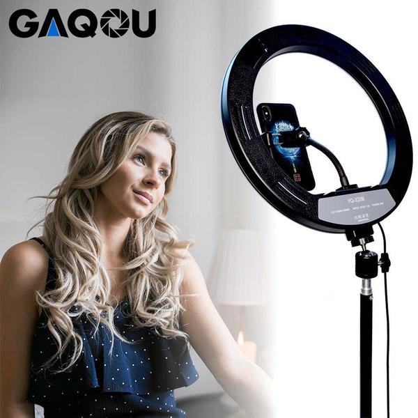 Imagem de Kit Youtuber Profissional Microfone Lapela Tripé Pedestal Ring Light Iluminador Luz Anel Led Flash 26cm Suporte Celular