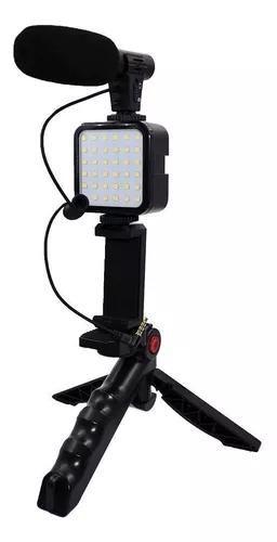 Kit Youtuber Tripé Celular Led Microfone AY-49 - Rhos Imagem de Kit Youtuber Tripé Celular Led Microfone AY-49