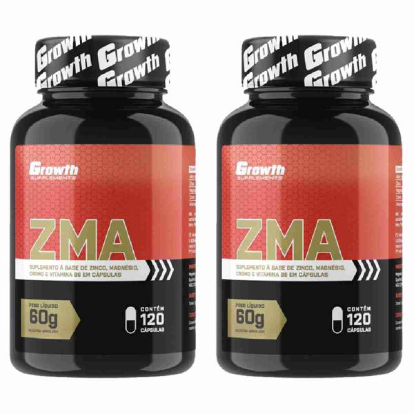 Imagem de Kit ZMA 120 Cápsulas Growth Supplements Kit 2 Potes