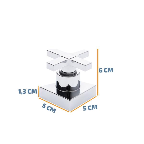 Imagem de Kit06 Acabamento Cruzeta Cromado 1/2' Ou 3/4 P/ Reg Docol