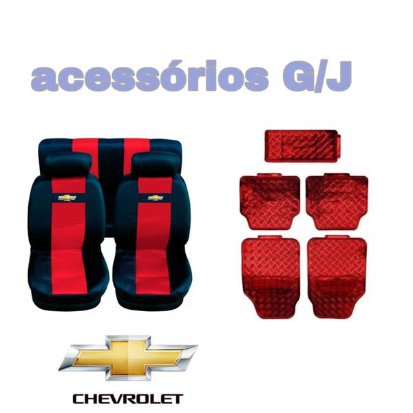 Imagem de kit1 vermelho/capa nylon+acessório p corsa sedan 2009