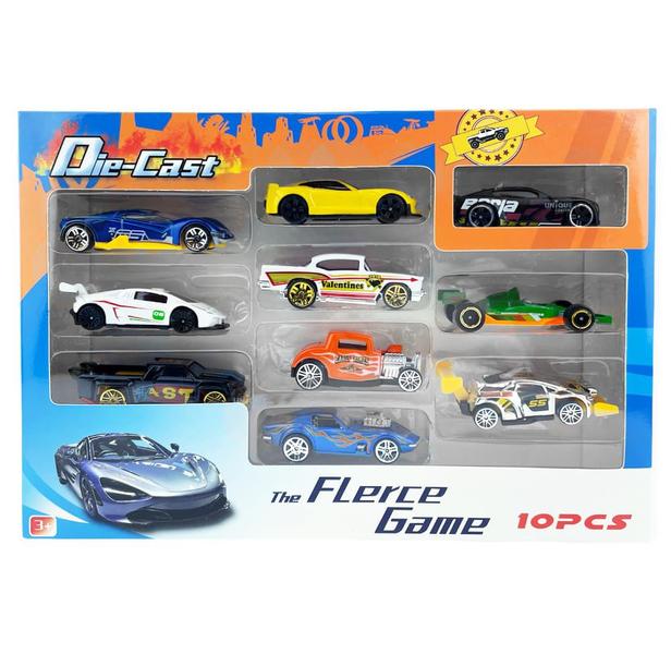 Imagem de KIT10 Carrinho De Ferro Estilo Miniaturas Colecionáveis Hot Cars