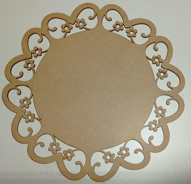 Imagem de KIT12 unid Sousplat Supla Soupla Suplat flor 35cm em MDF