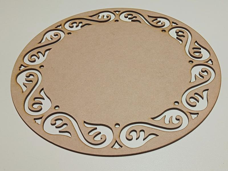 Imagem de KIT20 unid Sousplat Supla Soupla Suplat arabesco 35cm MDF