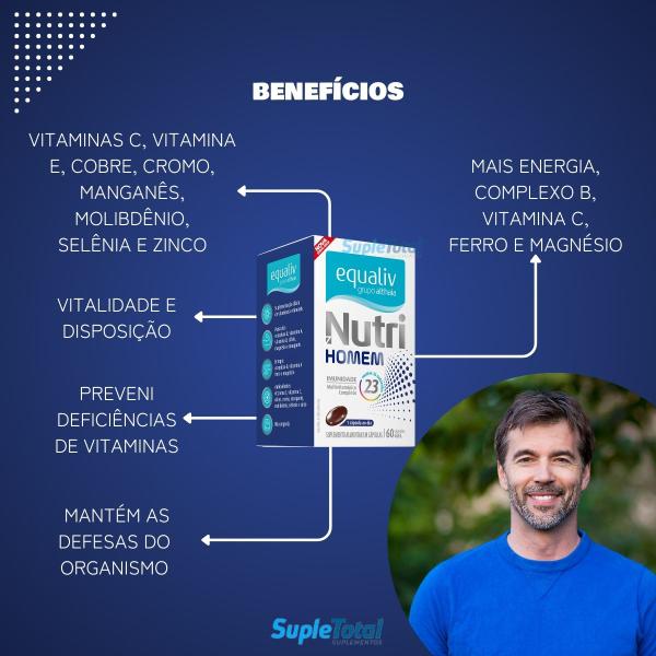 Imagem de Kit5 Nutri Homem Multivitamínico Complexo B Vitamina Equaliv