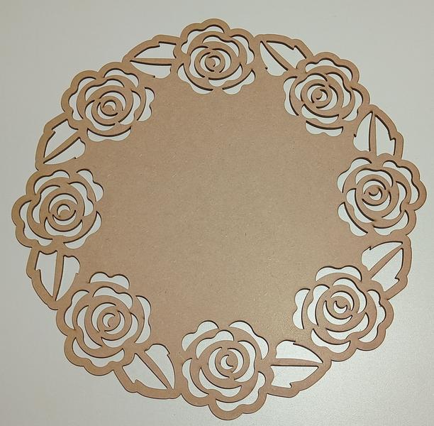 Imagem de KIT50 unid Sousplat Supla Soupla Suplat flor 35cm MDF