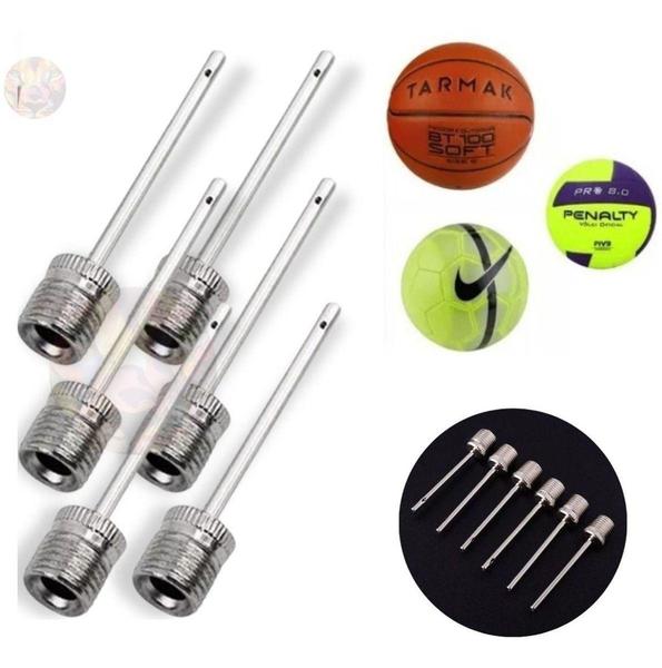 Imagem de Kit6 Bico Bomba De Ar Inflar Encher Bola I-16 Startools Inox