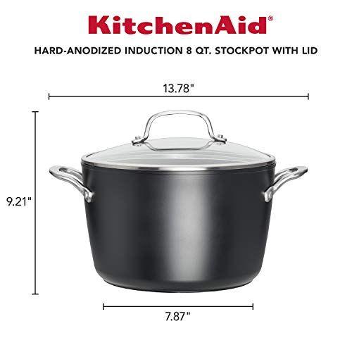 Imagem de KitchenAid Hard Anodized Indução Antiaderente Estoque Pot/Stoc