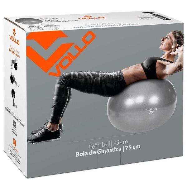 Imagem de Kits 2 Bolas Ginástica Gym Ball Vollo Sports VP1036 75cm 300 Kg com Bomba