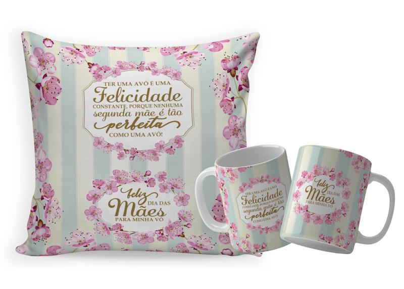 Imagem de Kits caneca e almofada dia das Mães