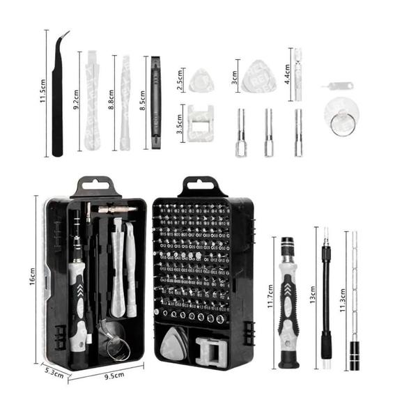 Imagem de Kits Chave 115Pcs De Reparos Conjunto Profissional Multi Uso