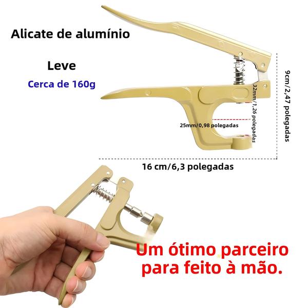 Imagem de Kits De Botões De Fixação De Pressão De Metal Com Alicate De Instalação Para Roupas Jaqueta Couro