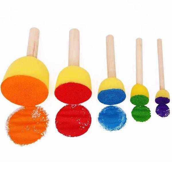 Kits de Carimbos de Esponja para Crianças - Desenho, Pintura e Artesanato Imagem de Kits de Carimbos de Esponja para Crianças - Desenho, Pintura e Artesanato