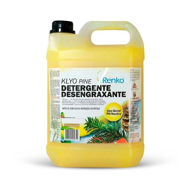 Imagem de Klyo Pine Detergente Desengraxante Uso Geral Neutro 5L Renko