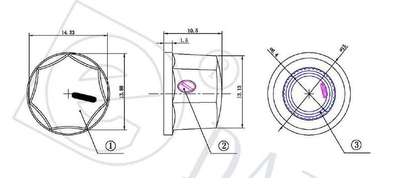 Imagem de Knob com Parafuso Padrão MXR - Marfim - KN-1250