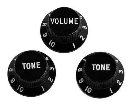 Knob para guitarra strato kb-st 1 volume 2 tone preto strinberg Imagem de Knob para guitarra strato kb-st 1 volume 2 tone preto strinberg