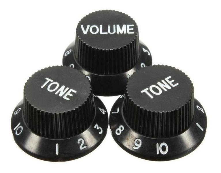 Knob para guitarra strato kb-st 1 volume 2 tone preto strinberg Imagem de Knob para guitarra strato kb-st 1 volume 2 tone preto strinberg