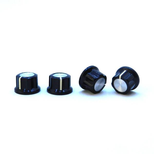 Imagem de Knobs para guitarra andaluz kn010-02 preto c/ 4 unidades