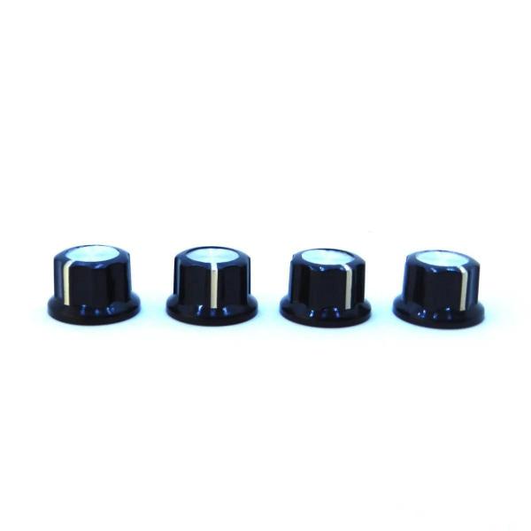 Imagem de Knobs Para Guitarra Andaluz Kn010-02 Preto Com 4 Unidades