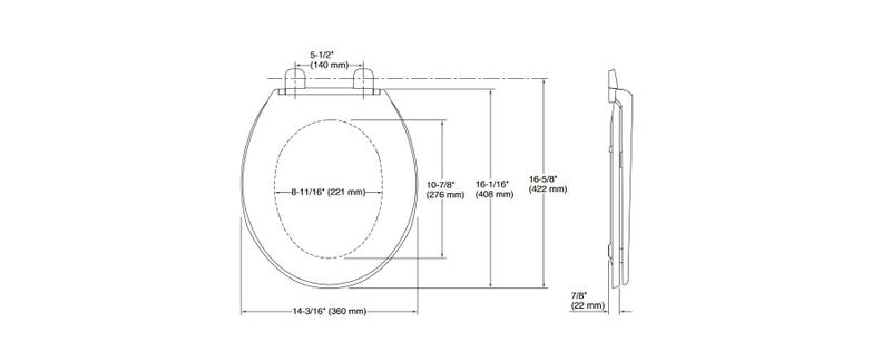 Imagem de Kohler K-4775-96 Brevia com dobradiças de liberação rápida assento de privada em biscoito