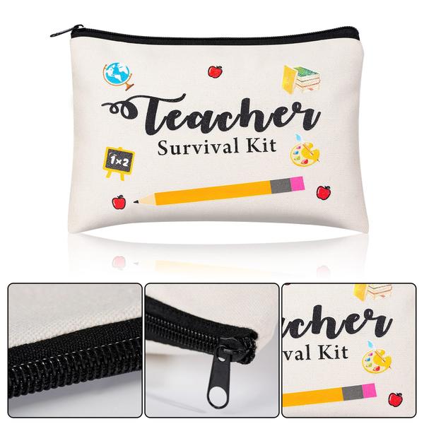 Kolewo4ever 12 peças Valorização do Professor Presentes Conjunto 6 Kit de Sobrevivência do Professor Bolsa de Maquiagem Saco Cosmético e 6 Chaveiros do Professor Apreciação Chaveiro Mulheres Professora Festival Presente de Natal Imagem de Kolewo4ever 12 peças Valorização do Professor Presentes Conjunto 6 Kit de Sobrevivência do Professor Bolsa de Maquiagem Saco Cosmético e 6 Chaveiros do Professor Apreciação Chaveiro Mulheres Professora Festival Presente de Natal
