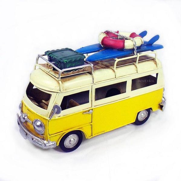 Imagem de Kombi Surf Metal Vintage Miniatura Retro Artesanal