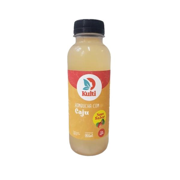 Imagem de Kombucha com Cajú (caixa 12) gaseificado Vegano 355mL Kulti