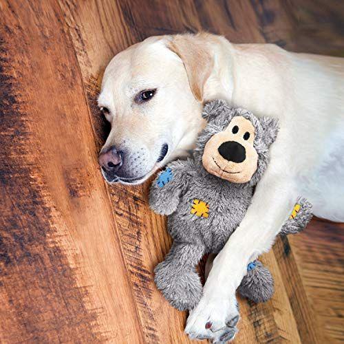 Imagem de KONG - Urso de Nós Selvagens e Bolas de Assinatura (2 Pacote) - Brinquedo de Pelúcia de Corda e Bolas de Guincho - para Cães Médios