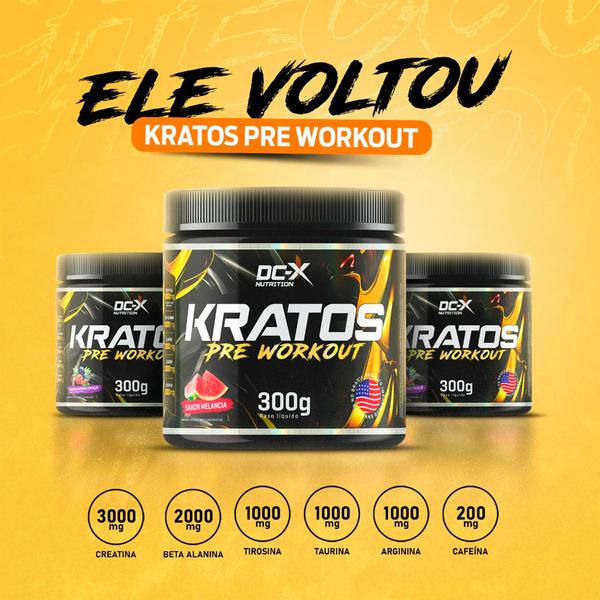 Kratos Pre Treino 300g Melancia - Dcx Nutrition Imagem de Kratos Pre Treino 300g Melancia