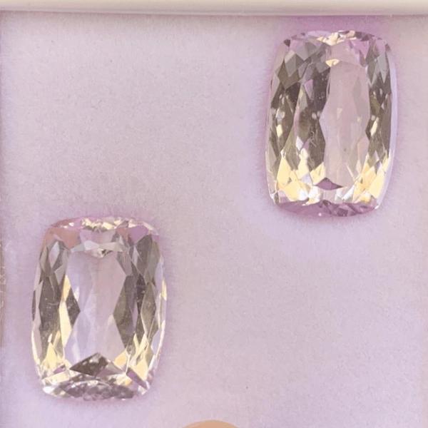 Imagem de Kunzita Pink Cushion Par 16,61ct