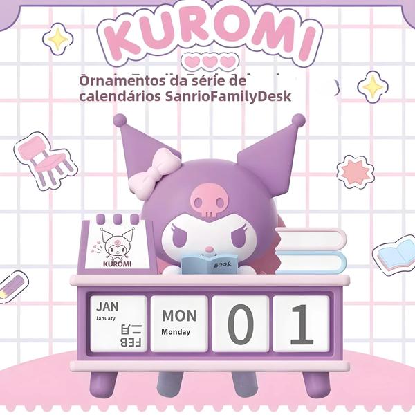 Imagem de Kuromi Pochacco Sanrio Calendário De Mesa Anime Decorações De Mesa Presentes De Brinquedos Infantis