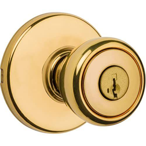 Imagem de Kwikset 94002-868 Tylo Keyed Entry Knob com Smartkey Security In Polished Brass