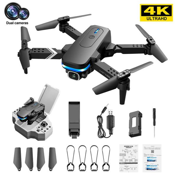 Imagem de Ky910 Mini Folding Height-fixed Uav 4k Dual Camera Aerial Controle Remoto Aeronave Quadcopter Presente de Natal