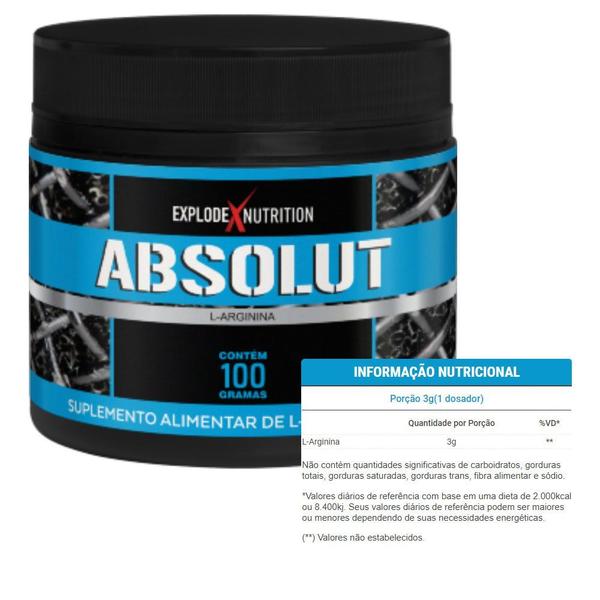 L-arginina 100g - explode nutrition Imagem de L-arginina 100g - explode nutrition